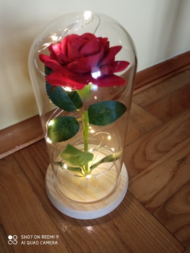 Zdjęcie oferty: Wieczna czerwona róża z podświetleniem Walentynki
