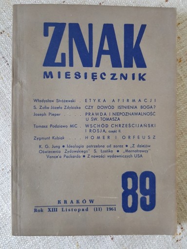 Zdjęcie oferty: Znak miesięcznik nr 89 Św. Tomasz z Akwinu