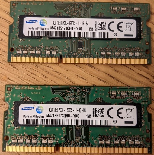 Zdjęcie oferty: PAMIĘĆ RAM SAMSUNG 8GB 2X4 DDR3 PC3L-12800 +GRATIS