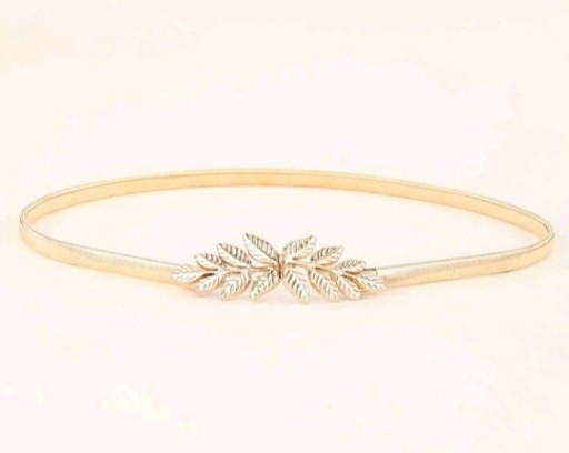 Zdjęcie oferty: Złoty pasek liść sprężynka do sukienek elastyczny