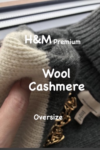 Zdjęcie oferty: Sweter golf HM premium welna kaszmir xs s oversize