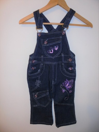 Zdjęcie oferty: Jeansowe spodnie ogrodniczki r.80
