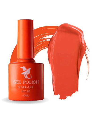 Zdjęcie oferty: Lakier Hybrydowy do paznokci 10 ml UV/LED Pomarańcz Mandarynkowy TPO free
