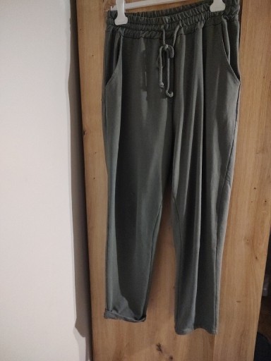 Zdjęcie oferty: Spodnie Włoskie Wiya Bawełniane z Patką Uni Bianco