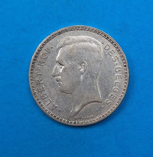 Zdjęcie oferty: Belgia 20 franków 1934 FR, Król Albert I, Ag 0,680