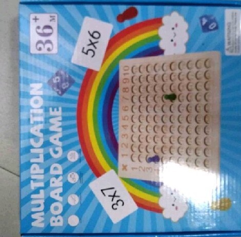 Zdjęcie oferty: Drewniana tablica edukacyjna tarczka mnożenia 