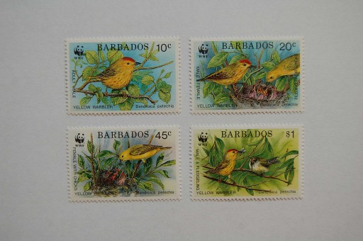 Zdjęcie oferty: Barbados Sw 771-74** lasówka złotawa - wwf