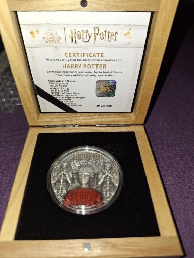 Zdjęcie oferty: Srebrna moneta 5$ Harry Potter 2 oz Ag 999 UNIKAT