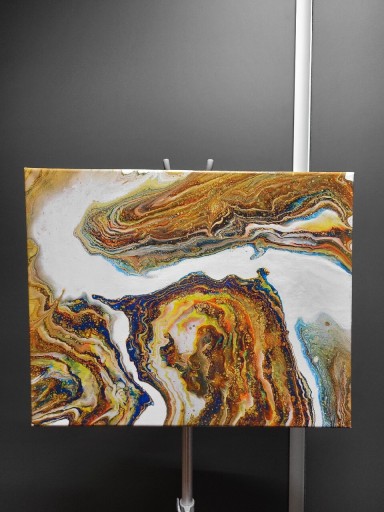 Zdjęcie oferty: Obraz wykonany techniką fluid art (pouring)