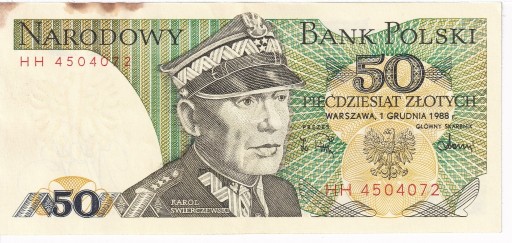 Zdjęcie oferty: 50 zł 1.06.1988 , seria HH stan bezobiegowy