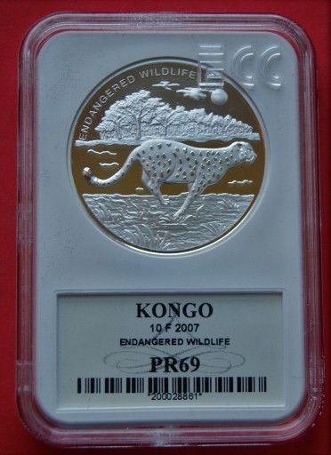 Zdjęcie oferty: Gepard 10 Franków 2007 r.   - Kongo - GCN PR 69