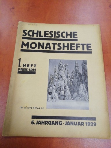 Zdjęcie oferty: Schlesische Monatshefte Januar 1929