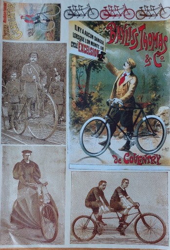 Zdjęcie oferty: Papier do decoupage stare rowery, plakaty