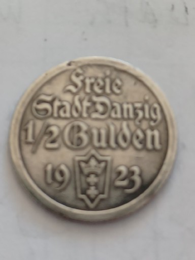 Zdjęcie oferty: Srebrna moneta 1/2 guldena 1923r