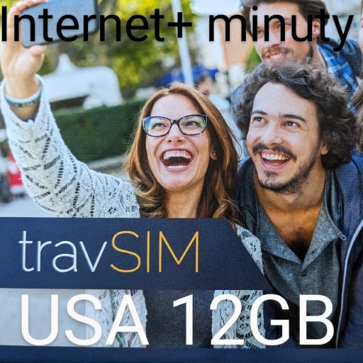 Zdjęcie oferty: karta SIM USA od travsIM 12GB internet i minuty 
