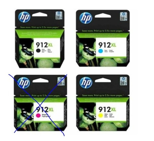 Zdjęcie oferty: HP 912XL CYK OfficeJet 8010 8012e 8015 8020 8025