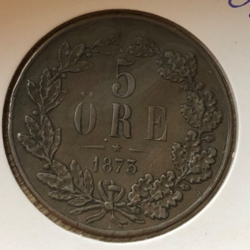 Zdjęcie oferty: Szwecja 5 Ore 1875
