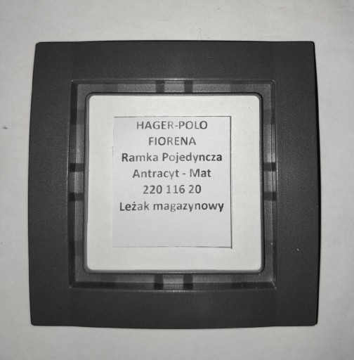 Zdjęcie oferty: Ramka pojedyncza Antracyt Hager-Polo FIORENA - nowa