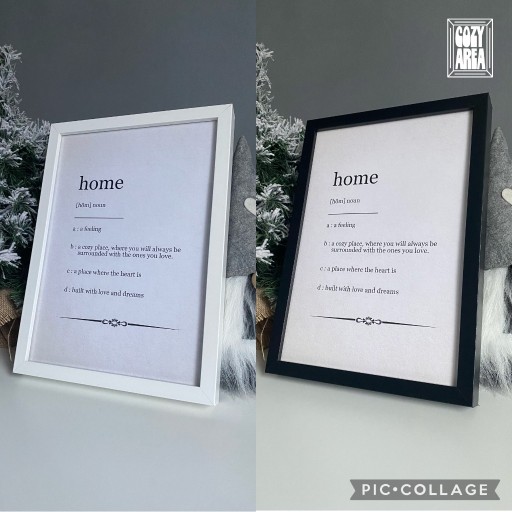 Zdjęcie oferty: Plakat A4 "Home" - definicja + ramka