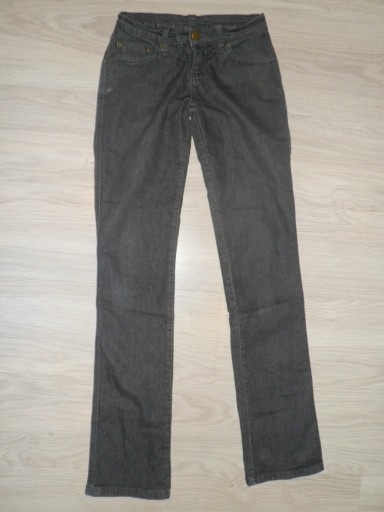 Zdjęcie oferty: SPODNIE JEANS CZARNE RURKI 26/32 XS/S 34/36 164