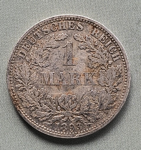 Zdjęcie oferty: 1 marka 1893 A  srebro 