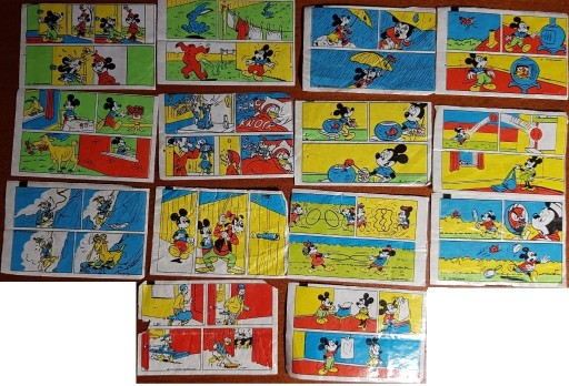 Zdjęcie oferty: 14 unik historyjki z gum Donald Mickey Goofy Pluto