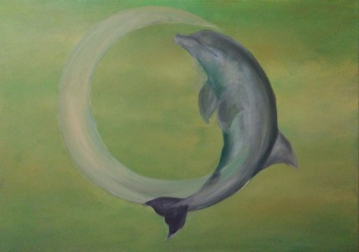 Zdjęcie oferty: obraz na płótnie "delfin" 50x70cm