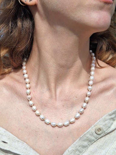 Zdjęcie oferty: Naszyjnik z pereł perły naturalne duże vintage