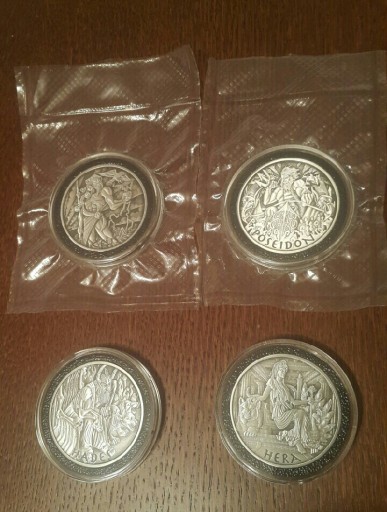 Zdjęcie oferty: Tuvalu: Zeus, Poseidon, Hades, Hera Antiqued Coin