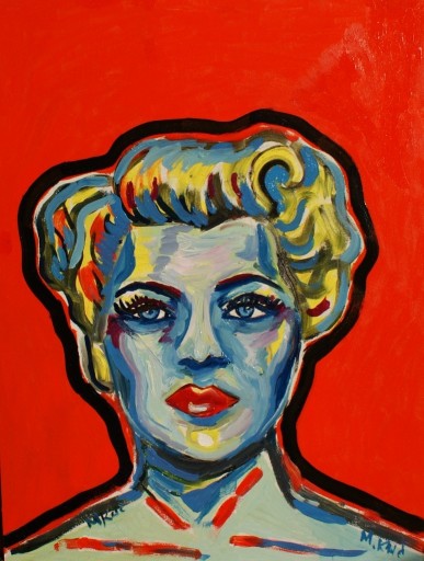 Zdjęcie oferty: olejny pop art Mae West hollywood femme fatale