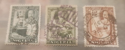 Zdjęcie oferty: 7 znaczków kasowanych Nigeria Jerzy V