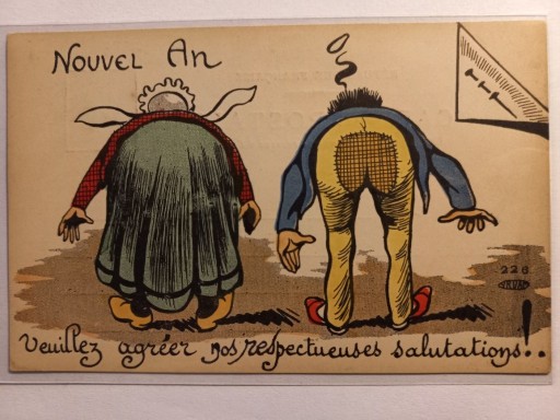 Zdjęcie oferty:  Francja Początek XX wieku Życzenia Noworoczne 