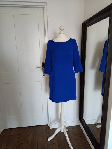 Zdjęcie oferty: Niebieska prosta sukienka z kieszeniami 36/38 GAP 