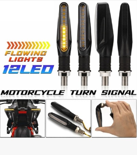 Zdjęcie oferty: Kierunkowskazy motocyklowe LED dynamiczne 2szt. 