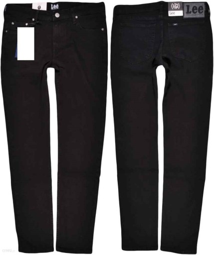 Zdjęcie oferty: Spodnie męskie jeansowe czarne slim LEE W28 L34 