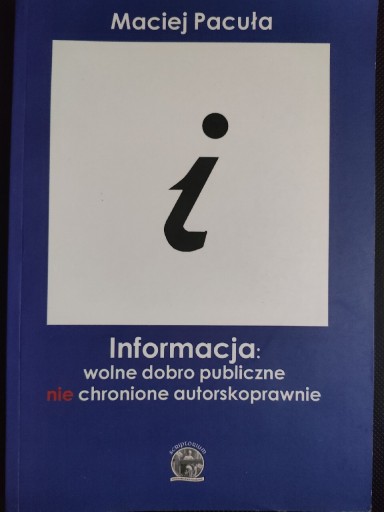 Zdjęcie oferty: NOWA OKAZJA Pacuła INFORMACJA wolne dobro publiczne Wiele podobnych aukcji 