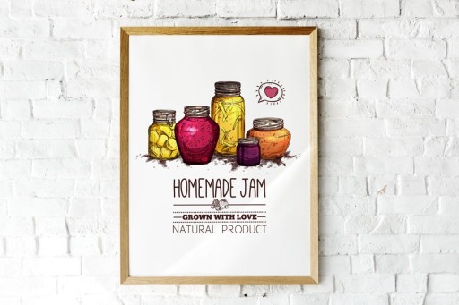 Zdjęcie oferty: Plakat/Obraz A4 ozdobny do kuchni "homemade jam" 