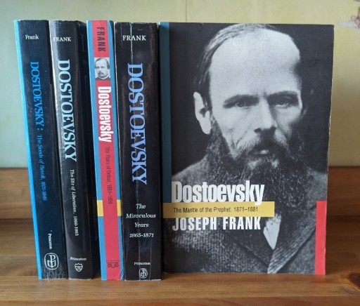 Zdjęcie oferty: Joseph Frank Dostoyevsky biografia 5 tomów unikat!