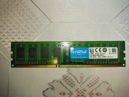 Zdjęcie oferty: Pamięć RAM DDR3 Crucial 4GB