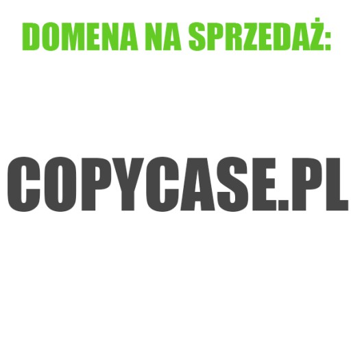 Zdjęcie oferty: Sprzedam domenę copycase.pl