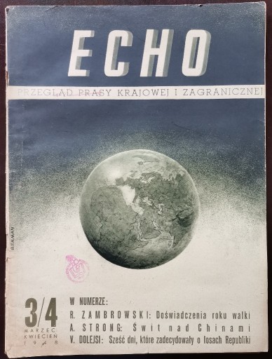 Zdjęcie oferty: ECHO-1948 NR3\4-ZAMBROWSKI, STRONG, DOLEJSI