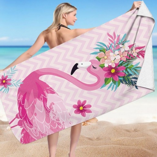 Zdjęcie oferty: Ręcznik plażowy prostokątny FLAMINGI 150x70
