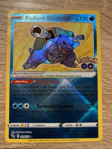 Zdjęcie oferty: Karta Pokemon Radiant Blastoise plus koszulka