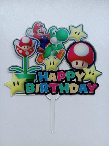Zdjęcie oferty: Topper na tort Mario akrylowy 