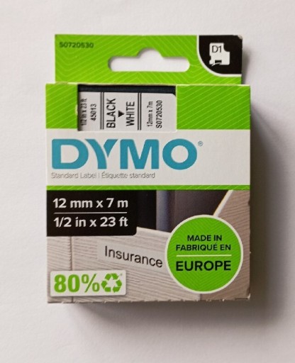 Zdjęcie oferty: Oryginalna taśma DYMO D1 S0720530