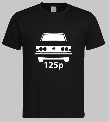 Zdjęcie oferty: Koszulka tshirt czarna z nadrukiem Fiat 125p