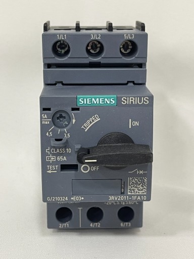 Zdjęcie oferty: Wyłącznik silnikowy SIRIUS 3P 1,5kW 3,5-5A S00 3RV2011-1FA10 Siemens