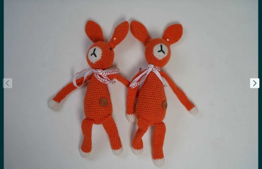Zdjęcie oferty: Króliczki na drutach, zabawka handmade