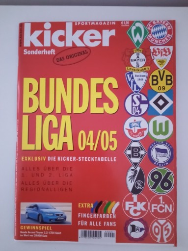Zdjęcie oferty: Skarb kibica Bundesliga- Kicker Sonderheft 2004/05