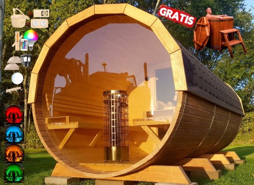 Zdjęcie oferty: SAUNA Ogrodowa 400cm + OKNO 100% AKCESORIA+ BECZKA